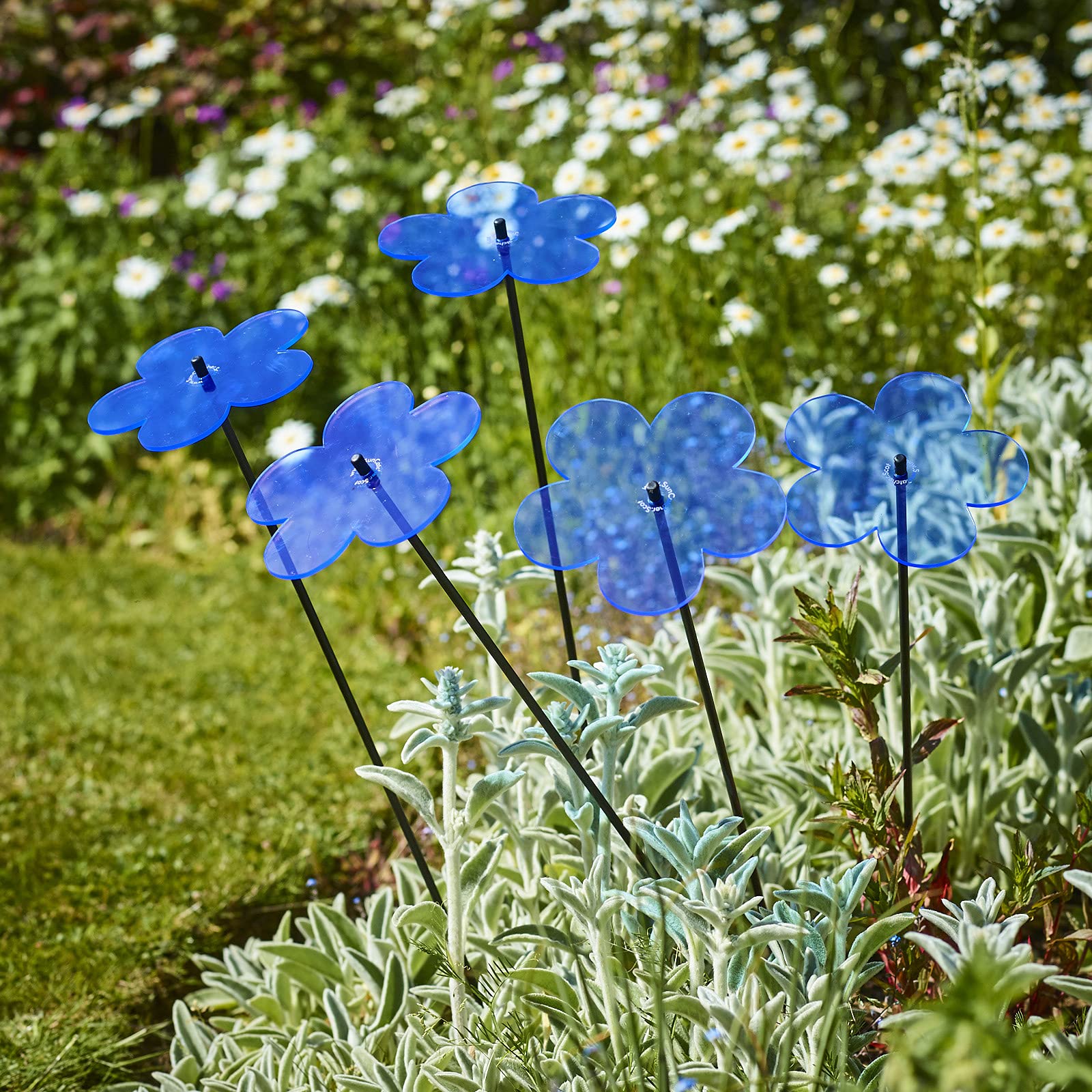 Sonnenfänger Gartenstecker SUNPLAY Sonnenfänger 3x 20 Cm Blumen Farbmix 100 % Made In Gartenstrahler Solar