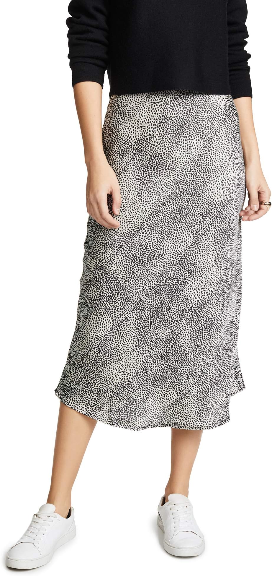 re:named Women's Leopard Midi Skirt