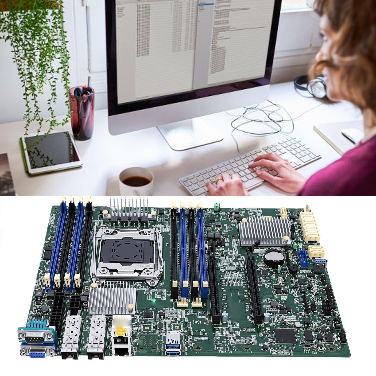 Płyta Główna Serwera MS S1561, Obsługa LGA 2011 3 DDR4, Chipset E5 2600 V3 V4 C612, z AST2400 IPMI 2.0 10 III 8 Gniazd DIMM