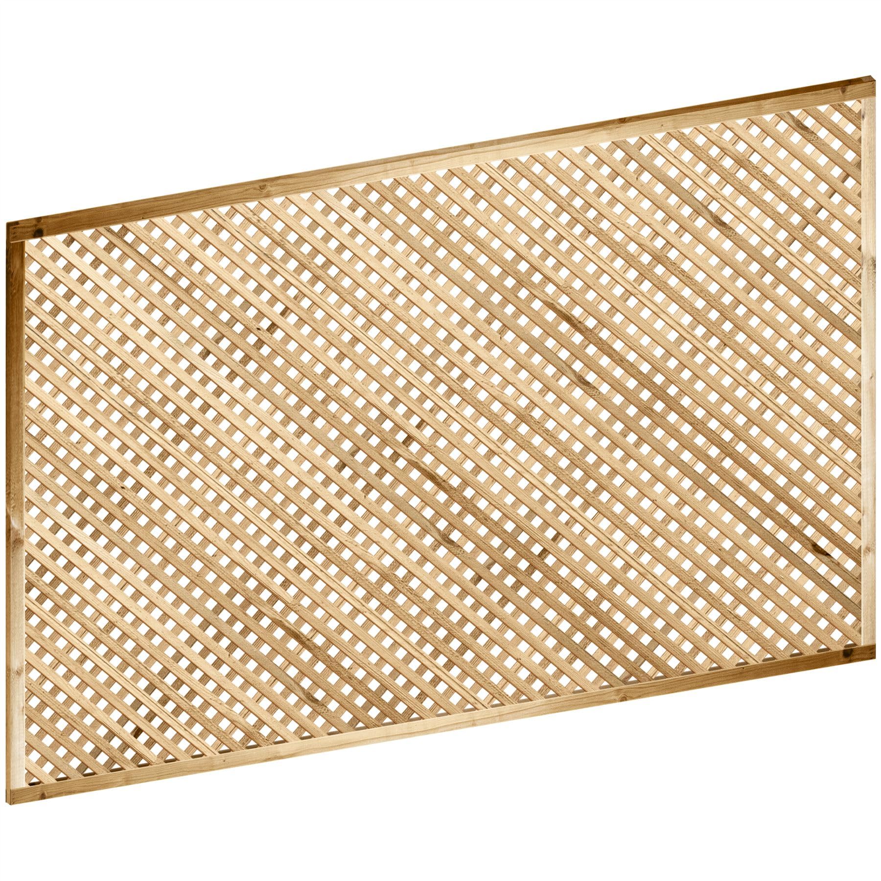 Diamond Elite Privacy, 6ft x 4ft Fence Panel Trellis Topper Wooden Lattice | Decorative Fencing Topper for Outdoor Garden Wall, Pergola, & Arch (Wide: 182.8cm x High: 120cm)