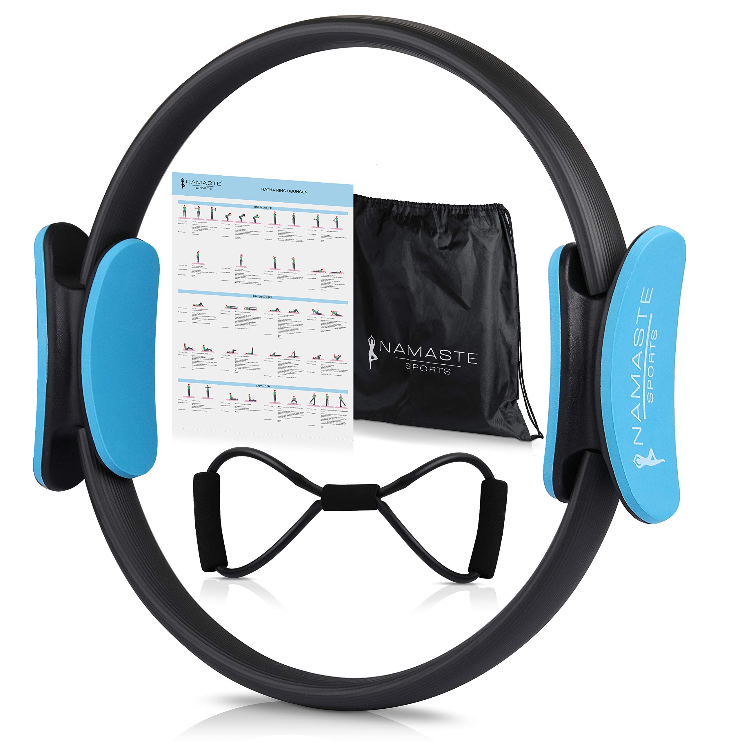 Pilates Ring Multifunktions Fitness Trainer mit Dual-Grip I Pel Pilatesring für Bauch, Beine, Po Übungen I Sport Pilatisring Pelring