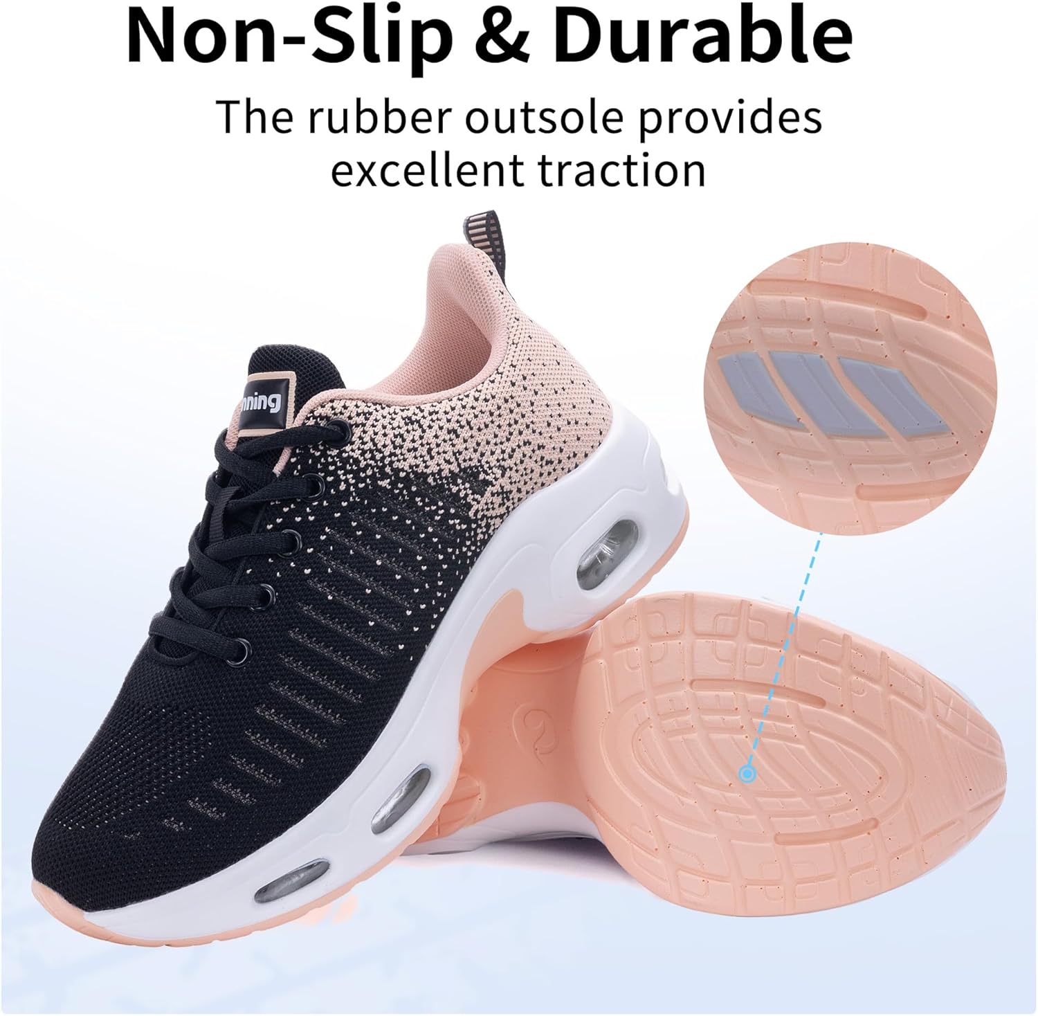 Womens Running Shoes Tennis Sneakers Athletic Fashion Shoes Breathable Non Slip Walking Sneakers for Gym Workout Jogging US 6-11