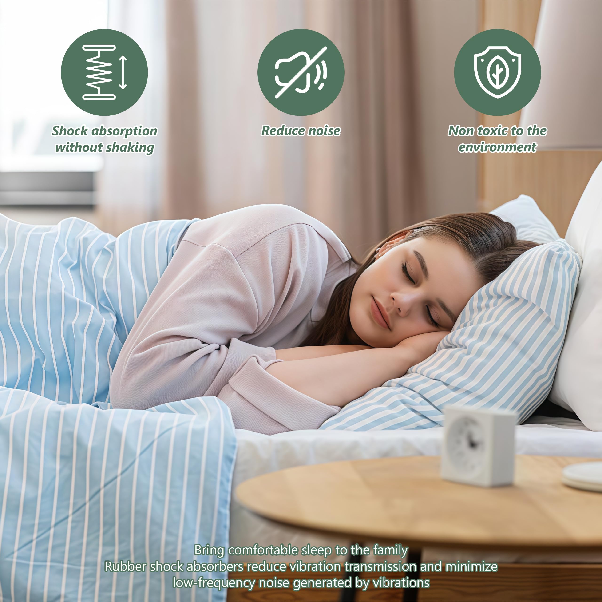 Lot de 4 supports d'amortissement pour console de sol - Amortisseurs de vibrations - Roulement en caoutchouc - Pour climatisation