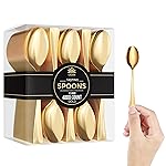 Exquisite Mini Spoons For Desserts - Bulk Pack Of 4800 Gold Dessert - Disposable 4.5 Inch Plastic Appetizer Real Flatware Look Miniature Bpa Free Food Safe (94418-cs.48)