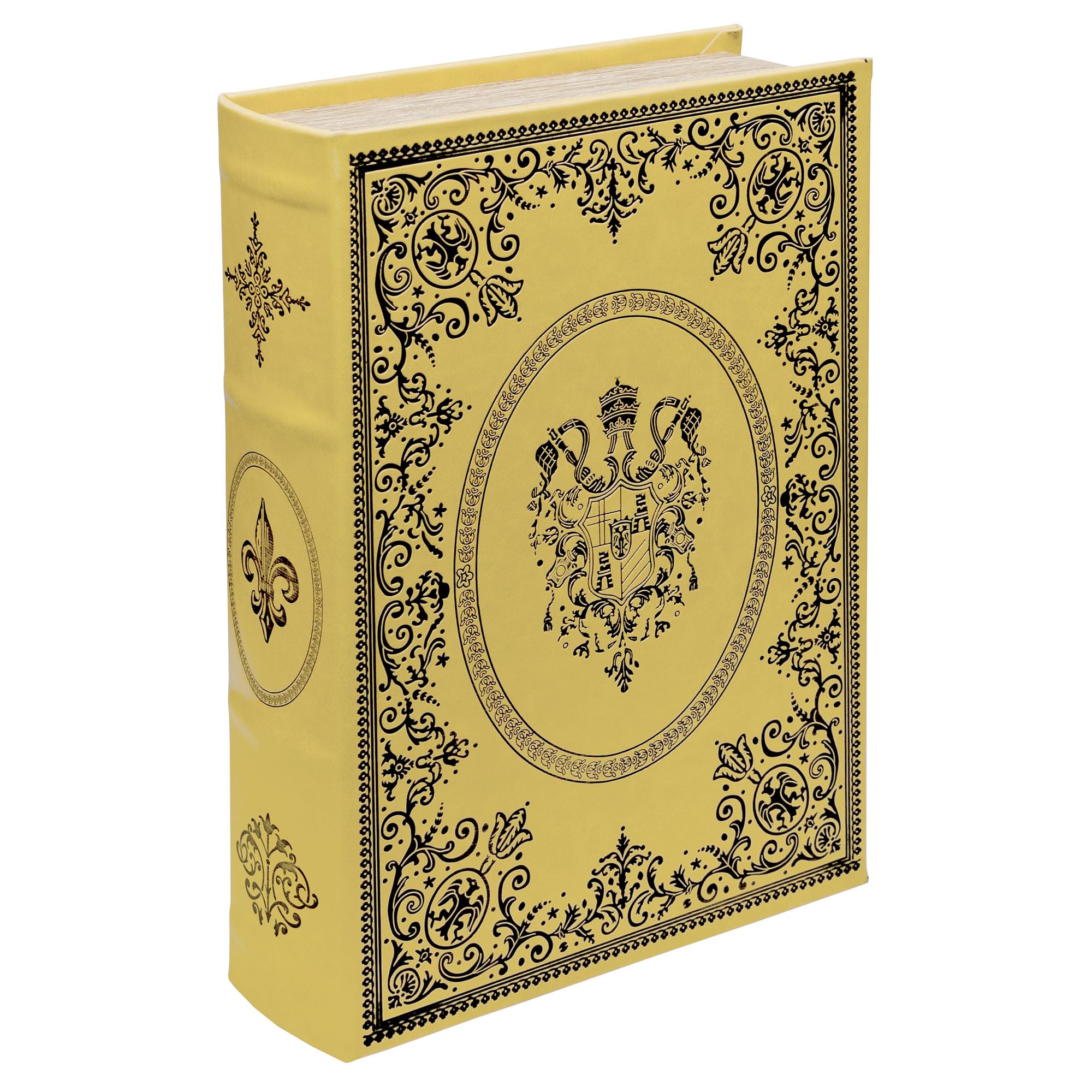 Design By Pepper False Book Box Vintage Gold Crest Storage Book Jewellery Storage Study Book Ornament Vintage Decorative False Book. Looks like a book! Secret Stash Book - Magnetic