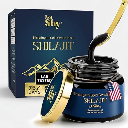 NOTSHY Resina Shilajit del Himalaya de grado dorado  150 porciones, 400 mg  75% de ácido fúlvico, más de 85 minerales, fuente de alta altitud de