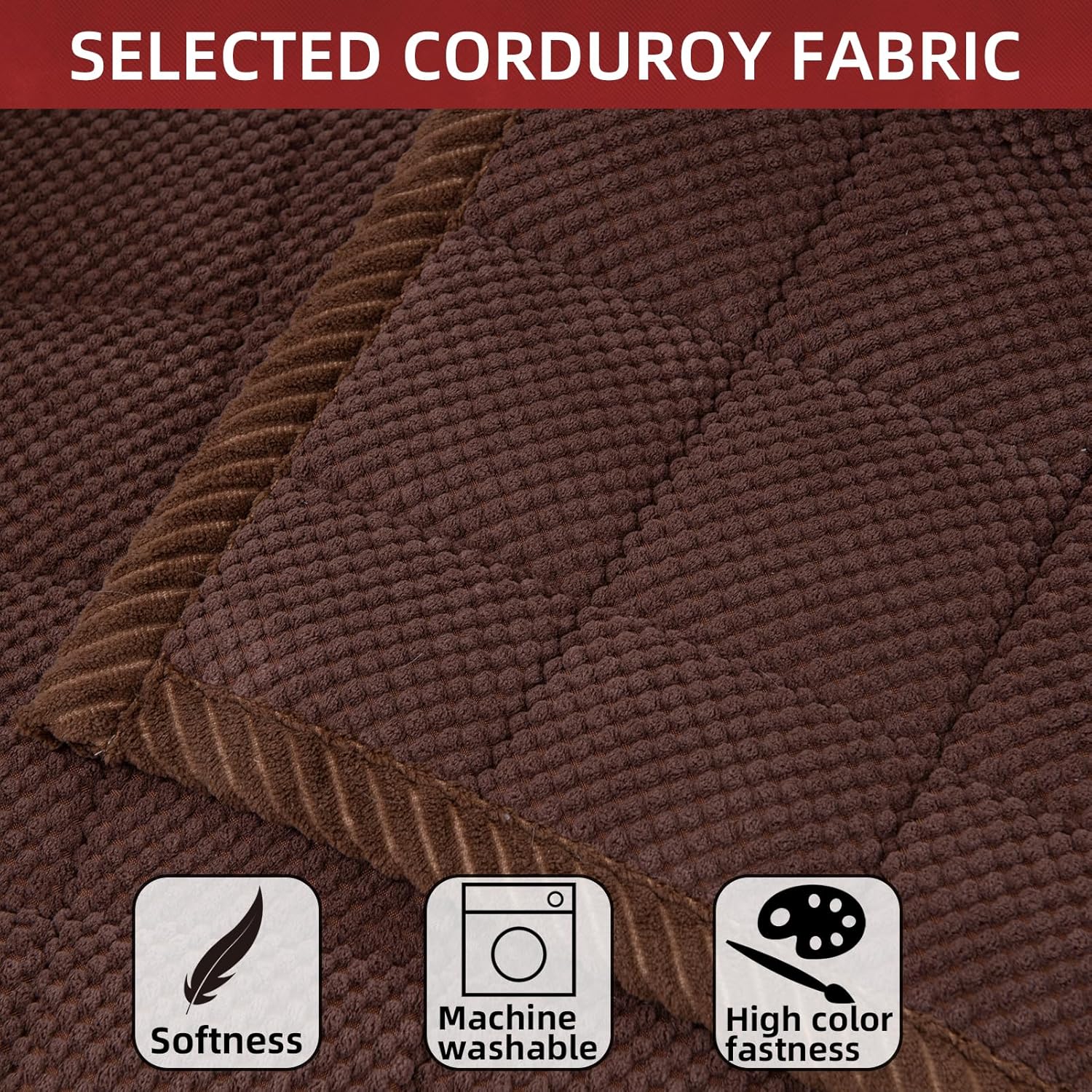 Pet Couch Covers,Couch Cover for Dogs Washable,Anti Slip Dog Sofa Covers Couch Protector Sofa Mat,Seat Cover,Dog Mat,Pet Pad for Furniture 1 Piece (Brown, 21''x63''/Rectangular)