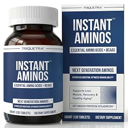 Instant Aminos Tablets - EAA+BCAA - 10 Essential Amino Acids Supplement - Rapid Absorption, No Digestion Required - Supports Lean Muscle, Recovery & Aging - 321% DIAAS Protein Score (1 month supply)