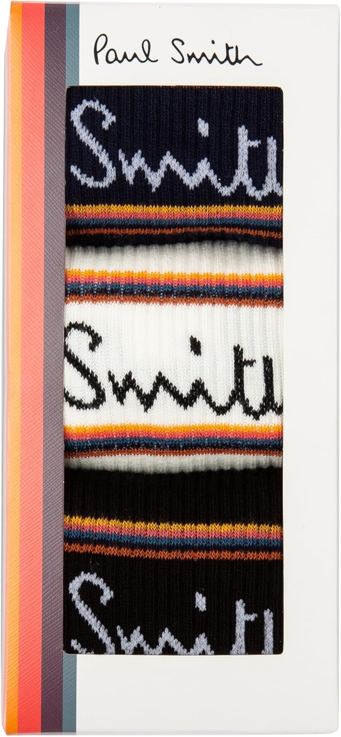 PS Paul Smith Men's 3-Pack Sports Socks, Multicolor, One Size - Image 5