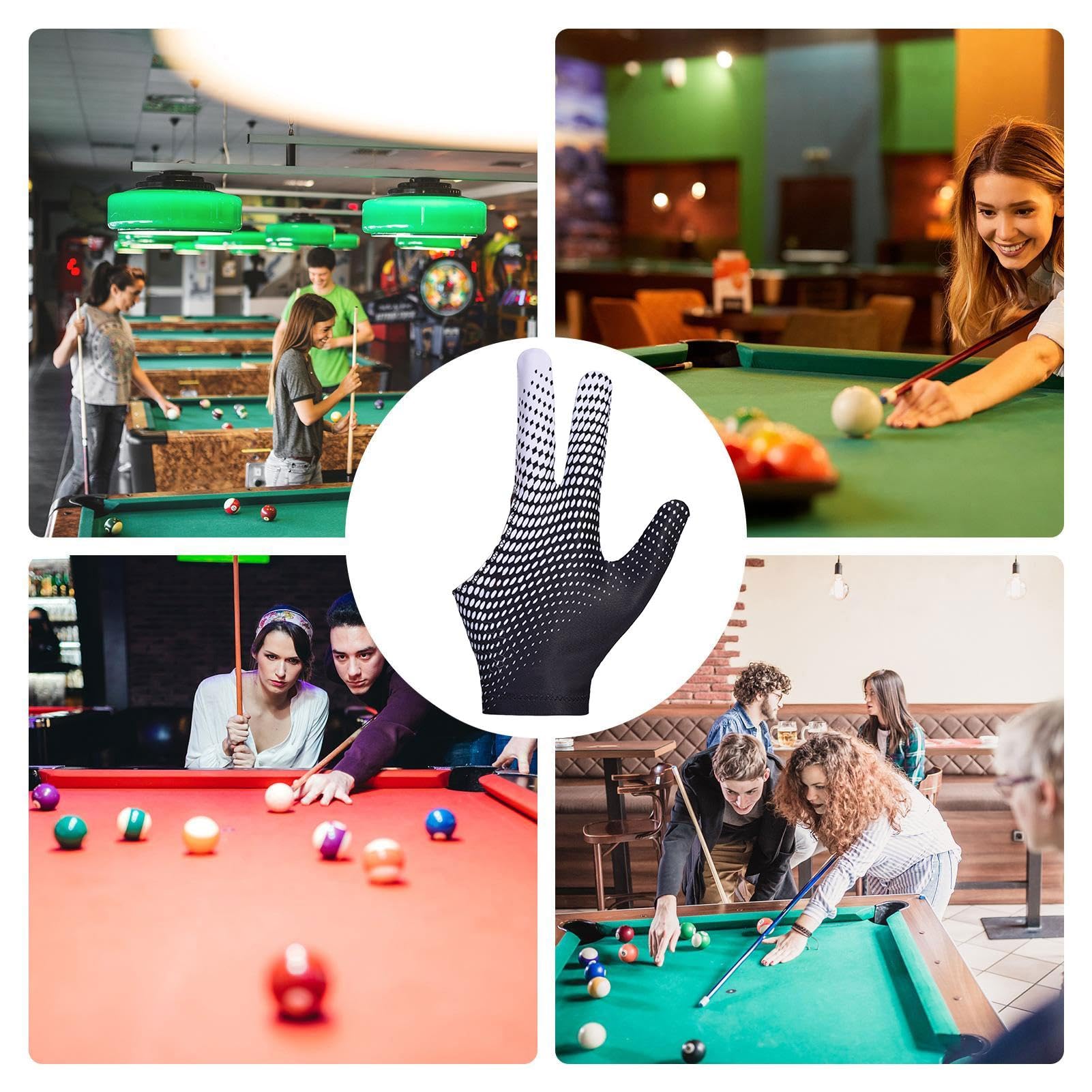 Guanti Biliardo 3 Dita Touch Screen - Traspiranti Per Presa Migliore - Foto 7