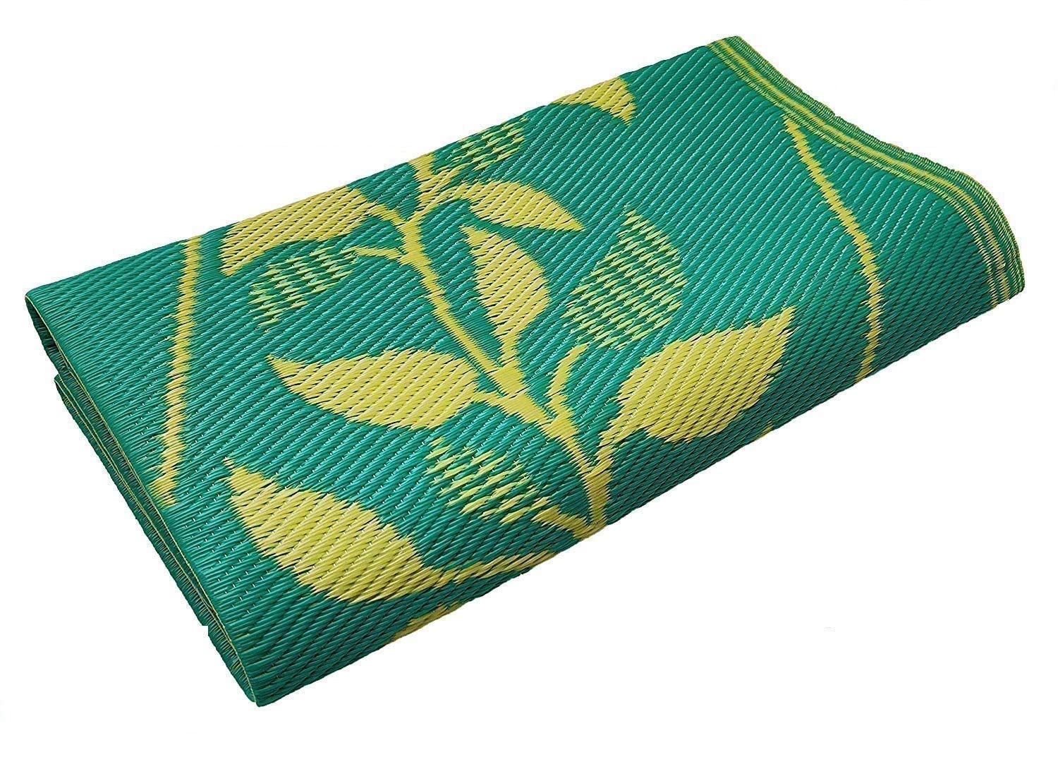 Glamocracy Plastic Floor Mat/Chatai (Size 6x4 Multicolour)