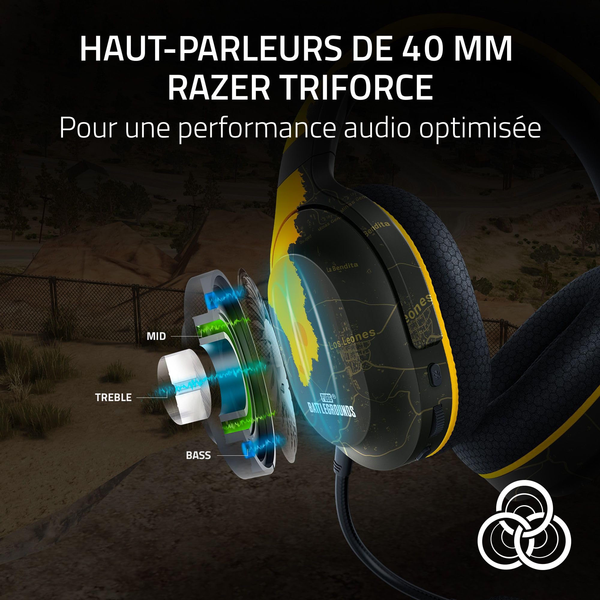 Razer Barracuda X - Casque Gaming sans Fil Multiplatepourme SmartSwitch Dual sans Fil (Ergonomique, Tripource 40mm, Microphone Cardioïde, Contrôles sur Casque, Batterie de 50h, USB-C) PUBG Ed