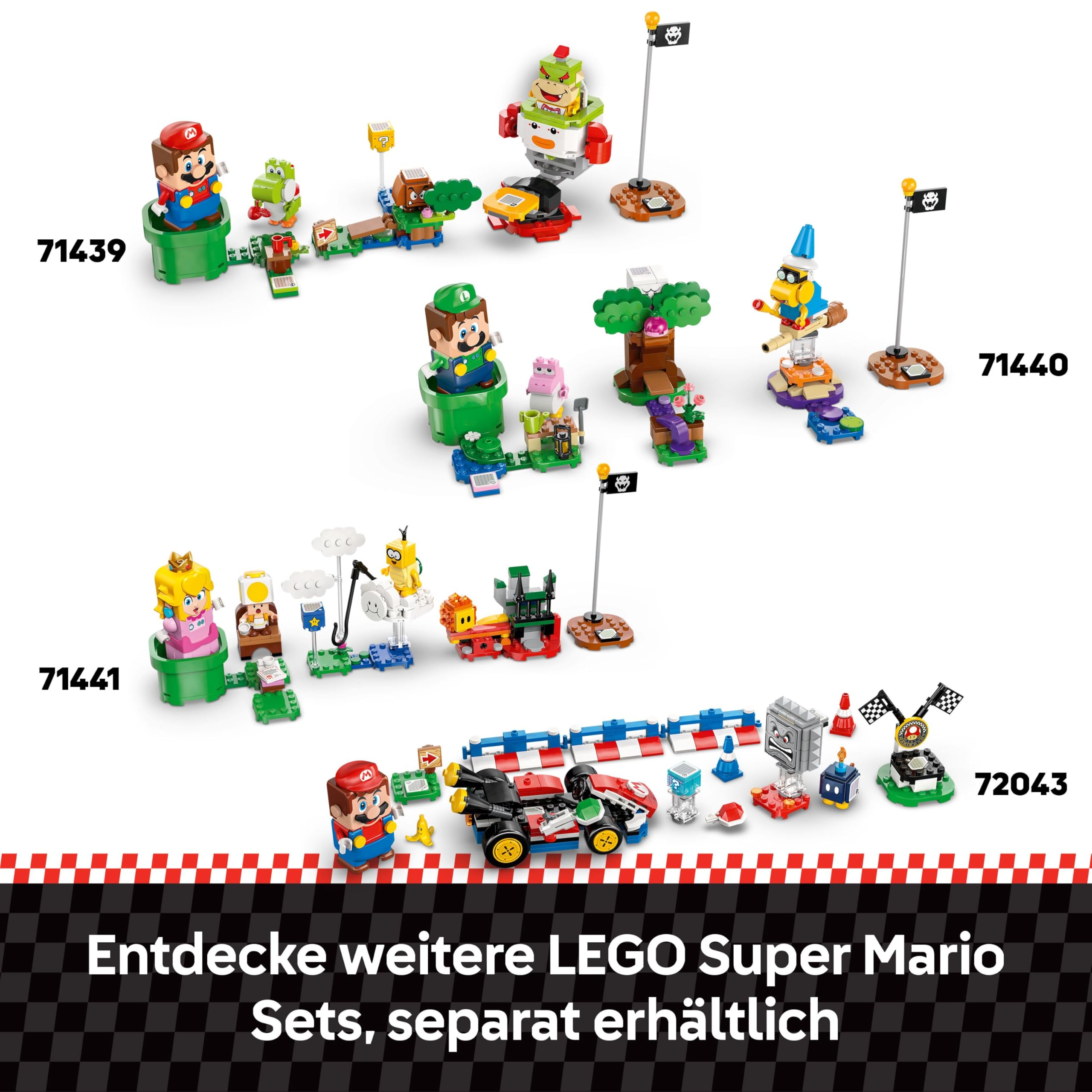LEGO Super Mario: Mario Kart - Wario & König Buu Huu - Interaktives Spielzeug mit 2 Autos und 2 Figuren zum Spielen und Ausstellen - Gaming Geschenk für Jungen und Mädchen ab 8 Jahren - 72038