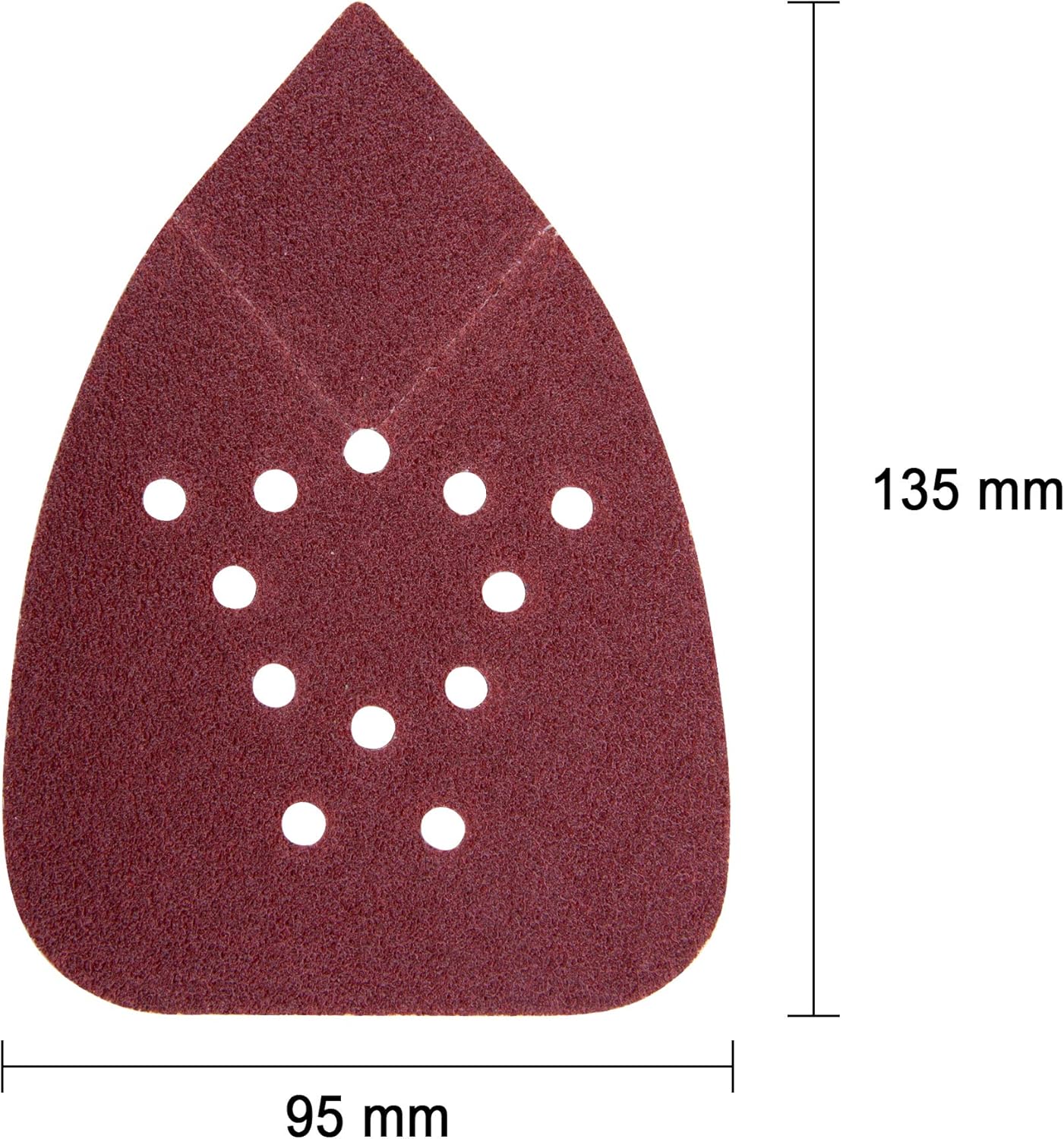 AUSTOR 60 Pieces Mouse Detail Sanding Sheets Pads 12 Holes Hook and Loop Sander Sandpaper Assorted 60/80/ 120/180/ 240/320 Grits to Fit for Black and Decker Detail Palm Sander - - 