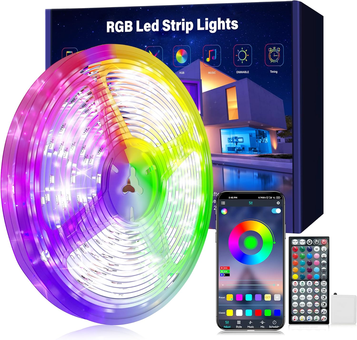 Ledagic 50ft Smart led Strip Lights WiFi Led Lights for