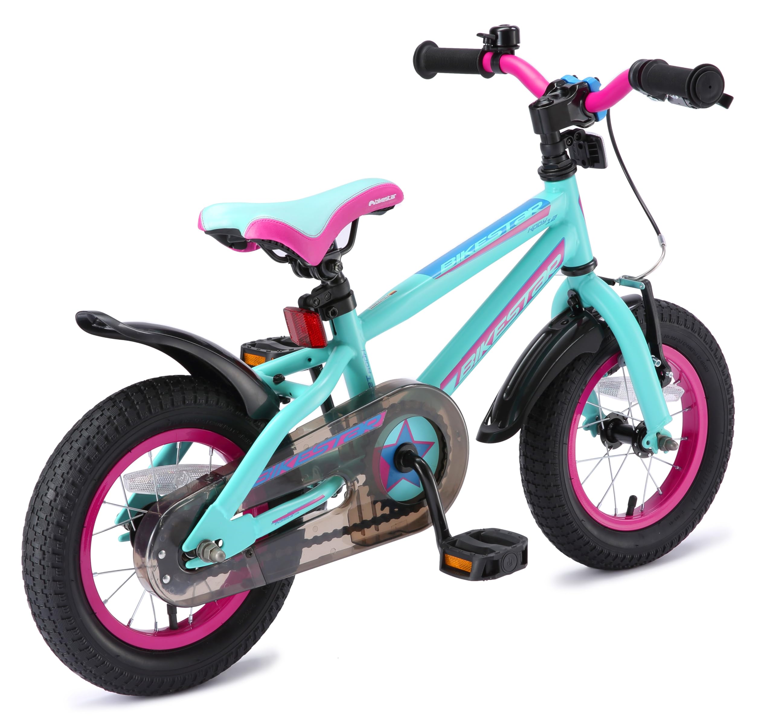 BIKESTAR Bicicleta Infantil para niños y niñas a Partir de 3 años | Bici de montaña 12 Pulgadas con Frenos | 12" Edición Mountainbike Berry Turquesa