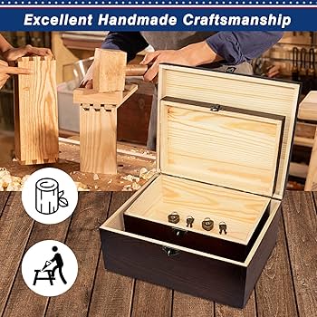 ハンドメイド　木製キャビネット Amazon.co.jp: 木製記念品ボックス ロックと鍵付き 手作り 装飾