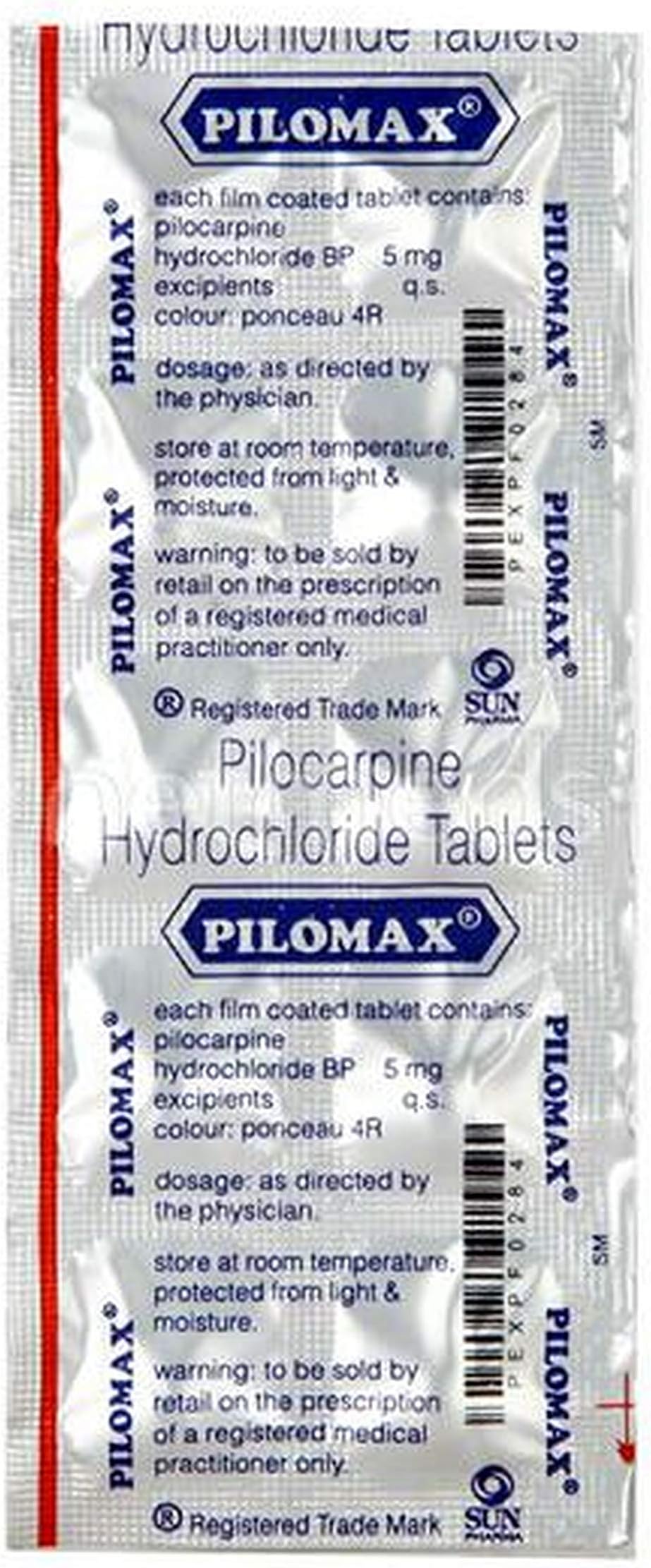 Pilomax 5 Mg - Strip of 10 Tablets