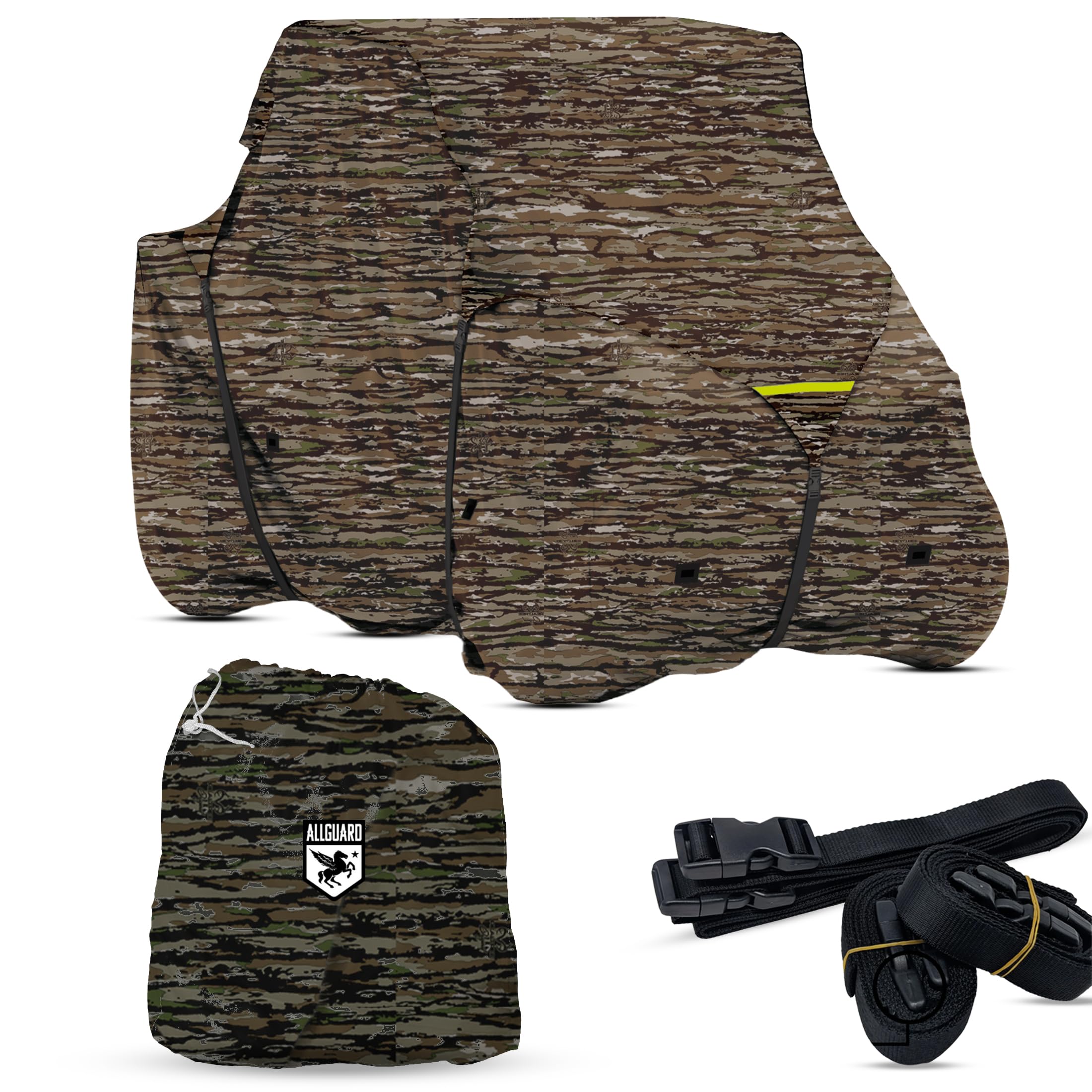AllGuard Weatherproof Max UTV Cover - Original Camo - Heavy Duty 600D Marine Grade Polyester, Protects from Rain, Snow, Sun, UV & More (Fits Length: