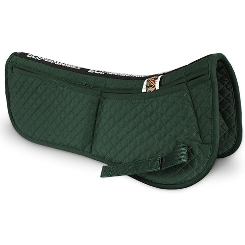 ECP Equine Comfort Products Adjustable Shock Absorbing Memory Foam Half Saddle Pad, Injury Prevention & Pressure Relief, Customizable Fit, Breathable for All Riding Styles