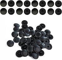 NIYATA 100 buc. capace de mascare pentru șuruburi cu cap Phillips, 12 mm, anti-rugină, plastic, negru 1