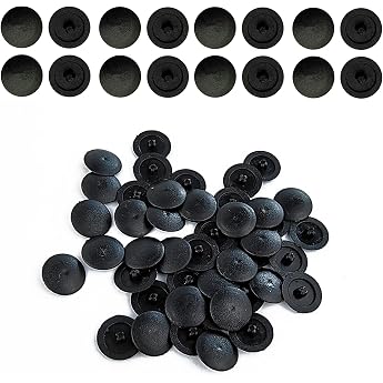 Pack of 100 Cover Caps for Screws Black Screw Cover for Phillips Screws 12 mm Screws Cover Caps for 7-8 mm Furniture Screws
