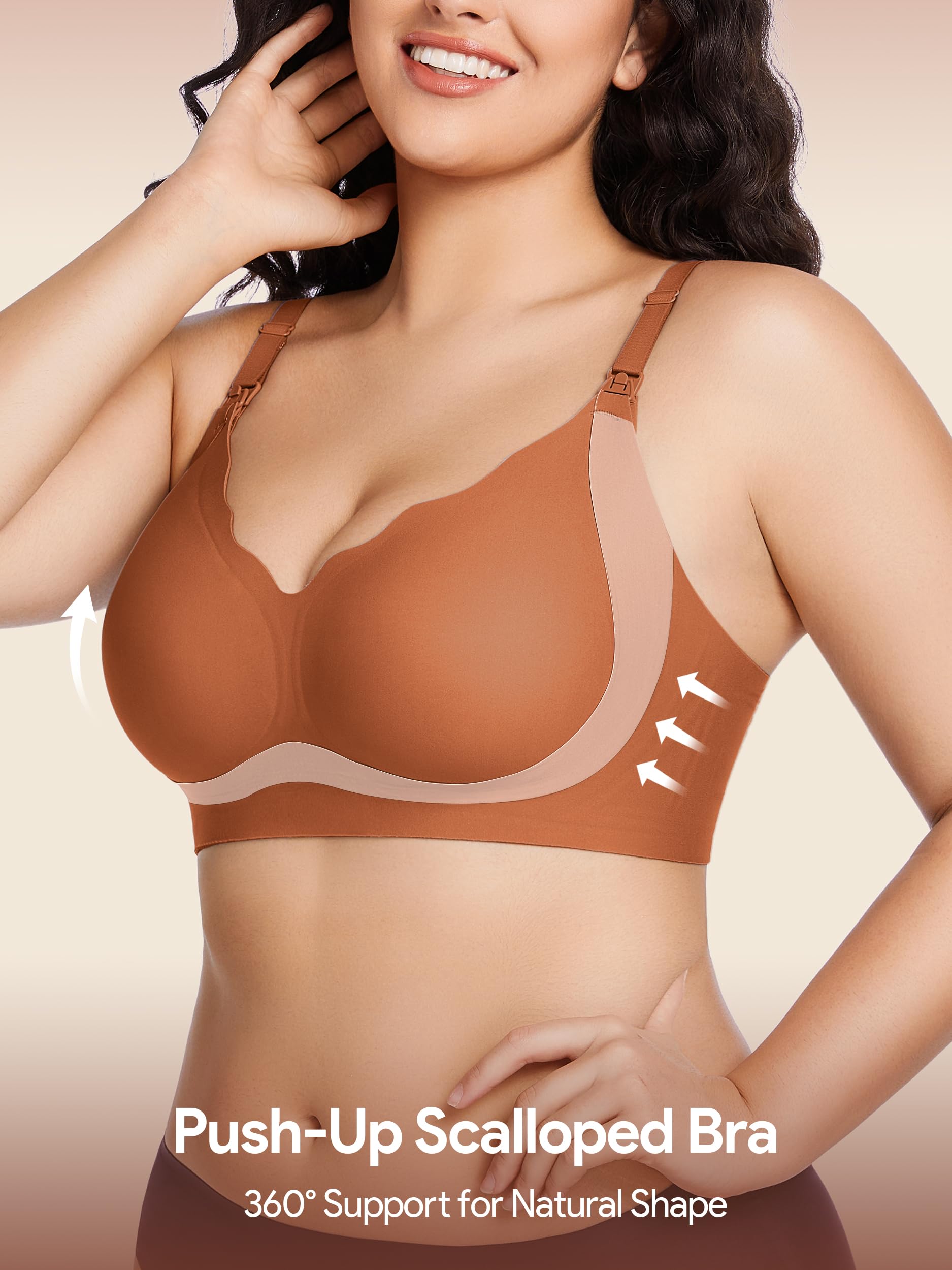 HBselect Soutien-Gorge d'allaitement rembourré pour Le Sommeil, Soutien-Gorge de maternité Soyeux sans Couture avec Extension supplémentaire