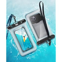 YOSH 2023 IPX8 Funda Impermeable Móvil Flotante, Bolsa Impermeable para teléfono para Nadar con cordón Ajustable para iPhone 14 13 12 11 Pro MAX XS XR 8 Samsung S23 S22 A14 hasta 9.0" 2 Unidades