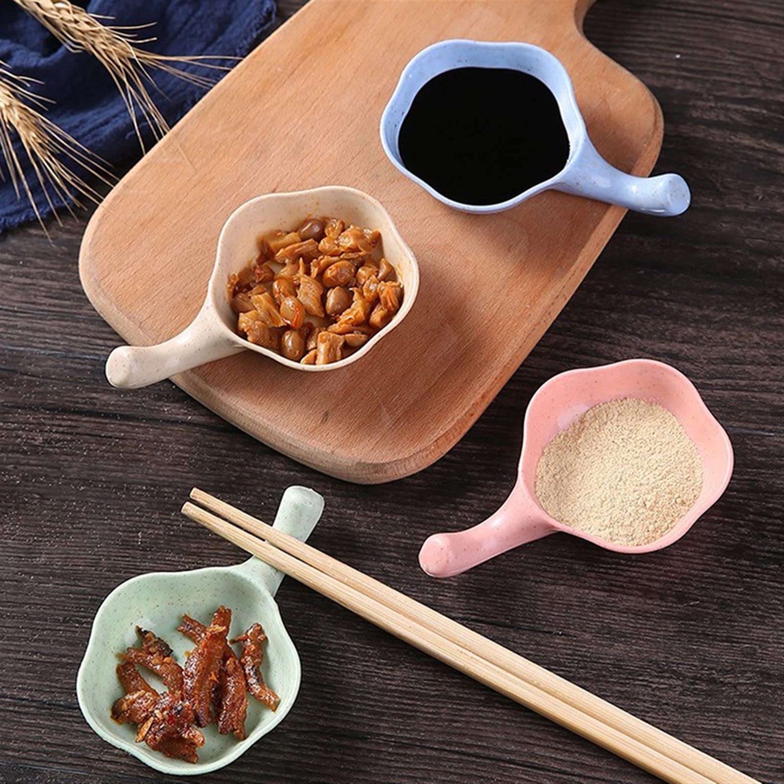 Salsiere Multiuso Condimenti Assortiti Salsiere Insalata di Zucchero Passata di Pomodoro Salsa Piatti Cucina Forma di Fiore Dip Ciotola di Condimento Piatto Caffè Latte Creamer Brocca Vassoi(B)