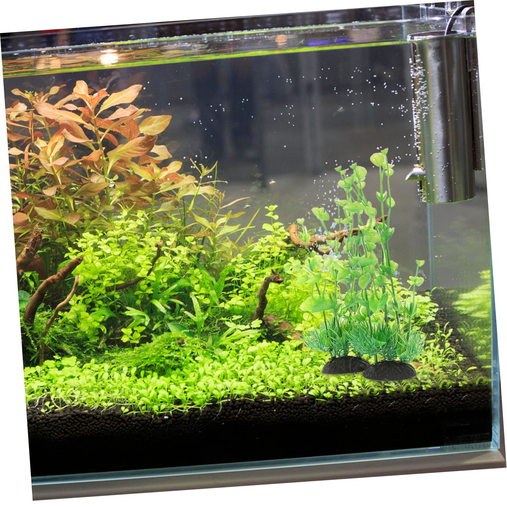 Sosoport 5 Sätze Aquarienlandschaft Aquariengras Wasser- Aquarium Pflanzen Panzer Teich Bausatz Aquariumdekorationen Klein Kleine Pflanzen Aquarienpflanze Betta-Blatt Plastik 2 Stück * 5