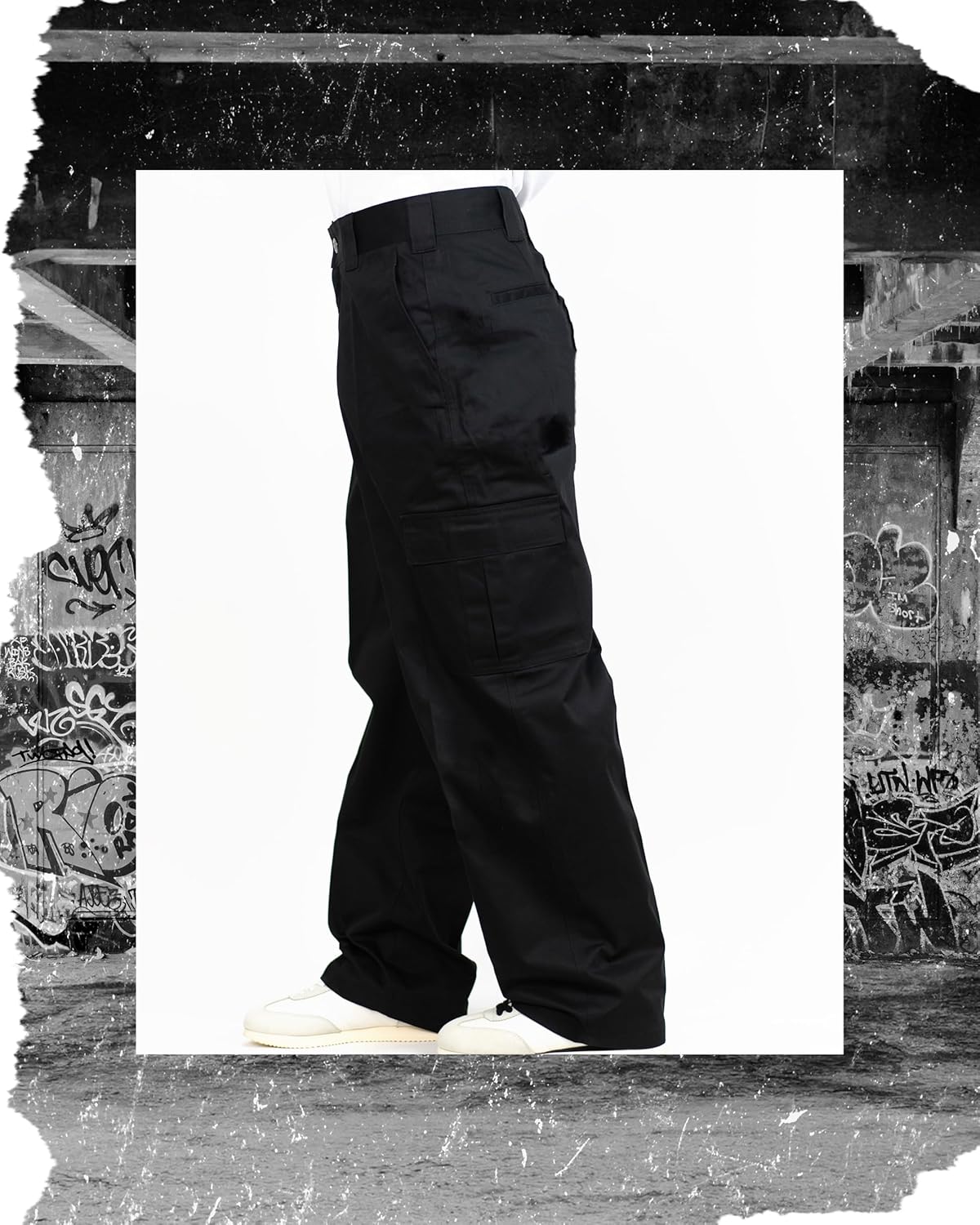 FB County Kackies Cargo Work Pants - Unisex Loose Fit Cotton-Poly Twill Cargo Pants w/Button & Zip Fly Closure