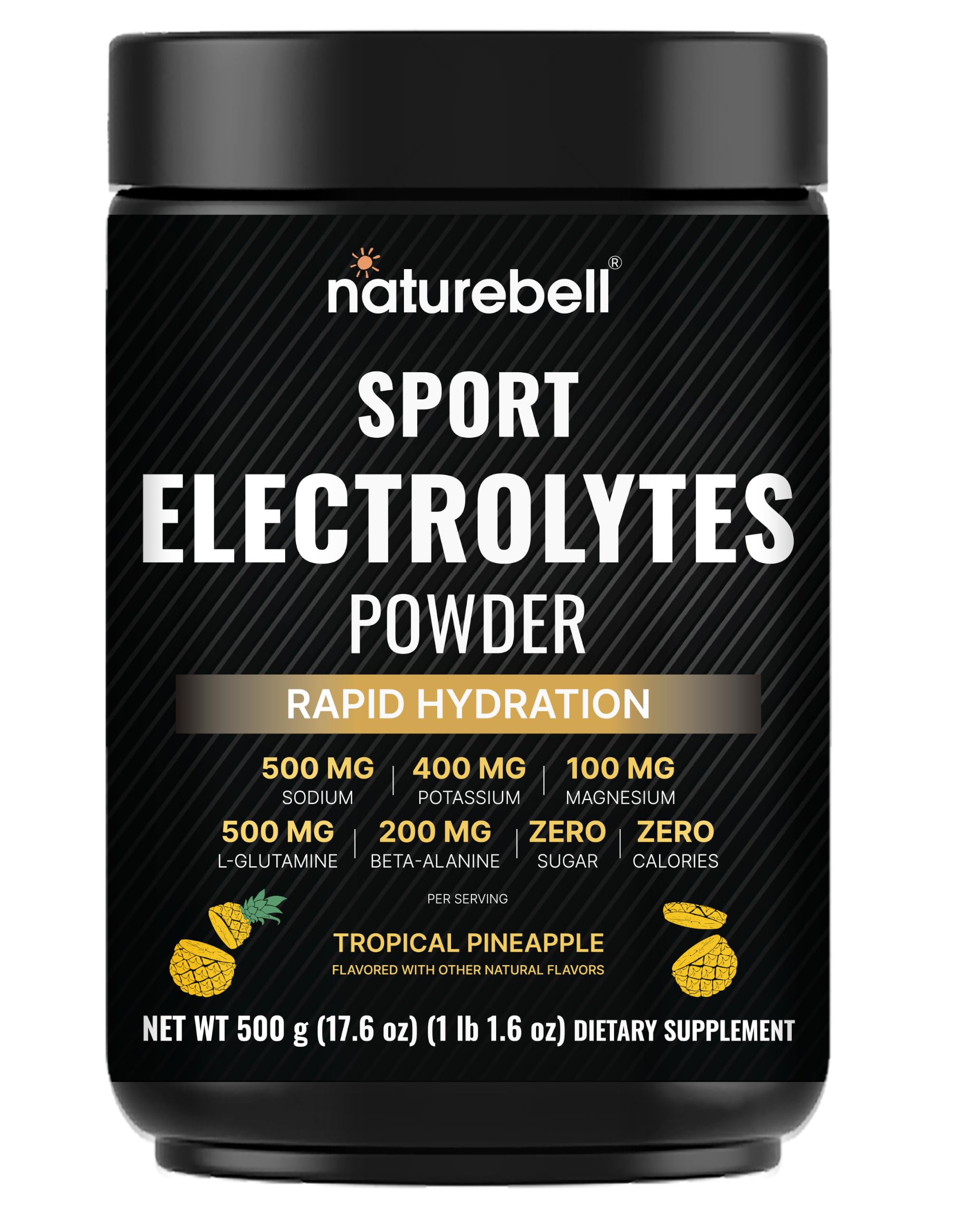 NatureBell Sport Electrolytes Powder Drink Mix, 500 g. No Sugar