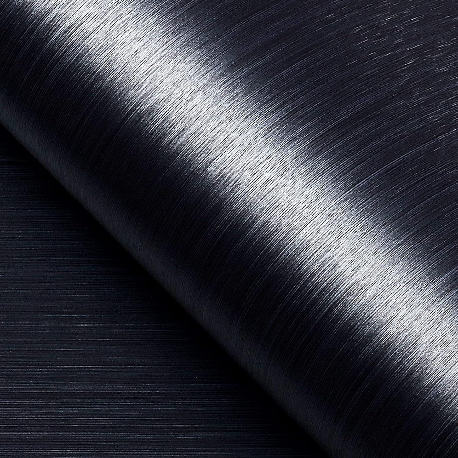 FunStick Navy Blue Contact Paper for Cabinets Countertops - Waterproof Self Adhesive Peel and Stick Wallpaper - Removable Brushed Blue for Walls Shelves 15.8"x78.8"