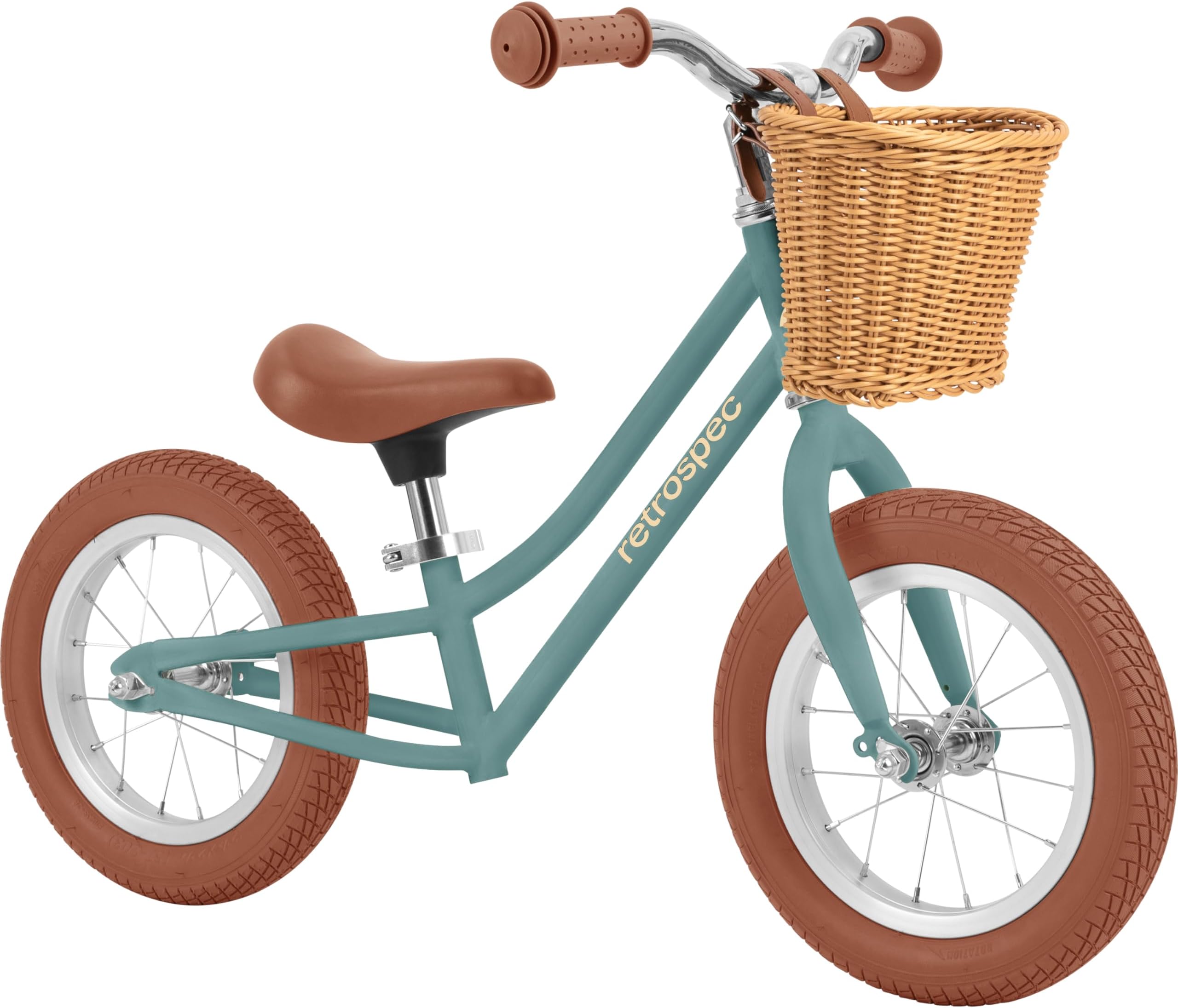 RetrospecBaby Beaumont Kids' Balance Bike for Toddlers, No Pedals, Cushioning Air Filled Tires for Boys and Girls Ages 18 Months - 3 Years, with Adjustable Seat Height