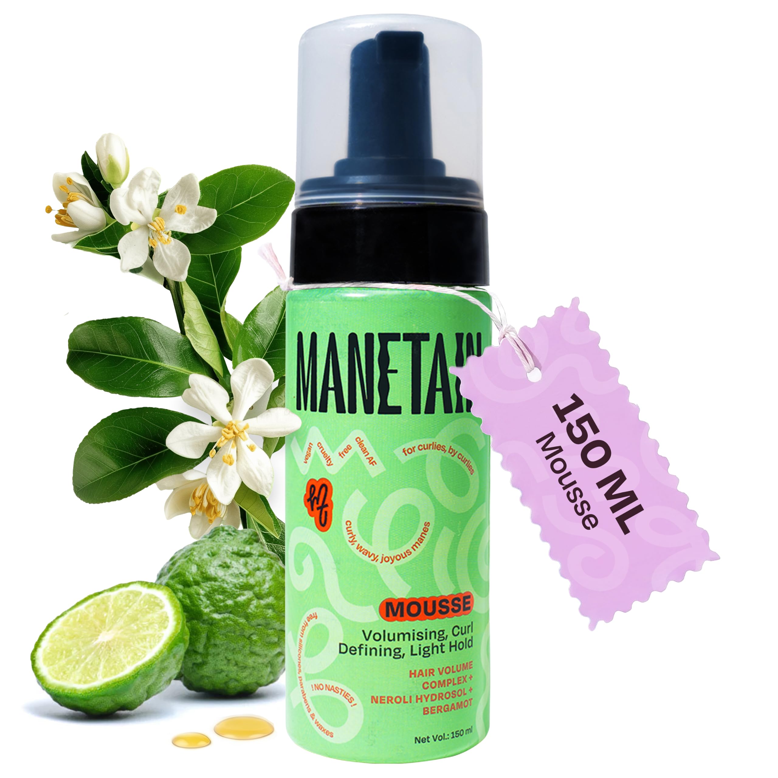 Hair Mousse 150ml for Dry, Frizzy Hair | Volumizing & Curl Defining Mousse for All Hair Types | Lightweight Formula for Medium Hold | Frizz Control & Improved Texture | Vegan & Cruelty-Free-image-23