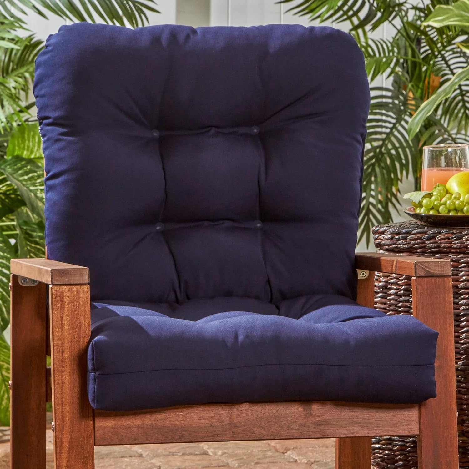 Onе-Dау Sаlе: Uр tо 70% оƒƒ Greendale Home Fashions AZ5815-NAVY Midnight 42'' x 21'' Outdoor Seat/Back Chair Cushion, Set of 1