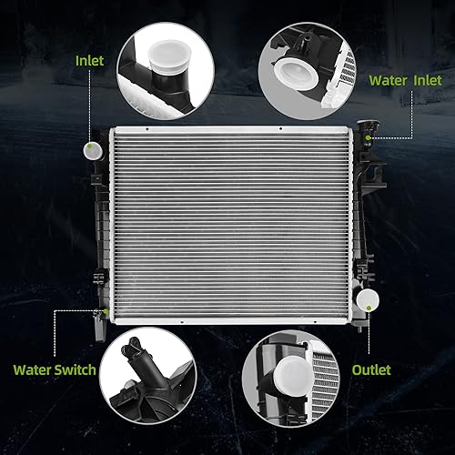 Miniatura 10 de Radiador para 2004-2008 Dodge Ram 1500, para 2004-2009 Dodge Ram 2500 3500 5.7L V8 ATRD1051