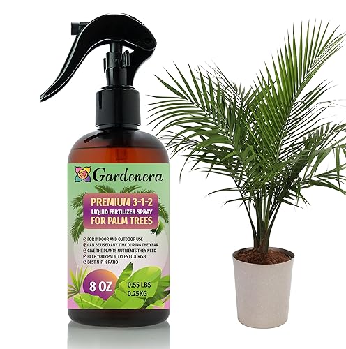 Gardenera Fertilizante profesional en aerosol de palmeras para jardinería doméstica, niebla de mezcla suave 3-1-2 para hojas saludables y