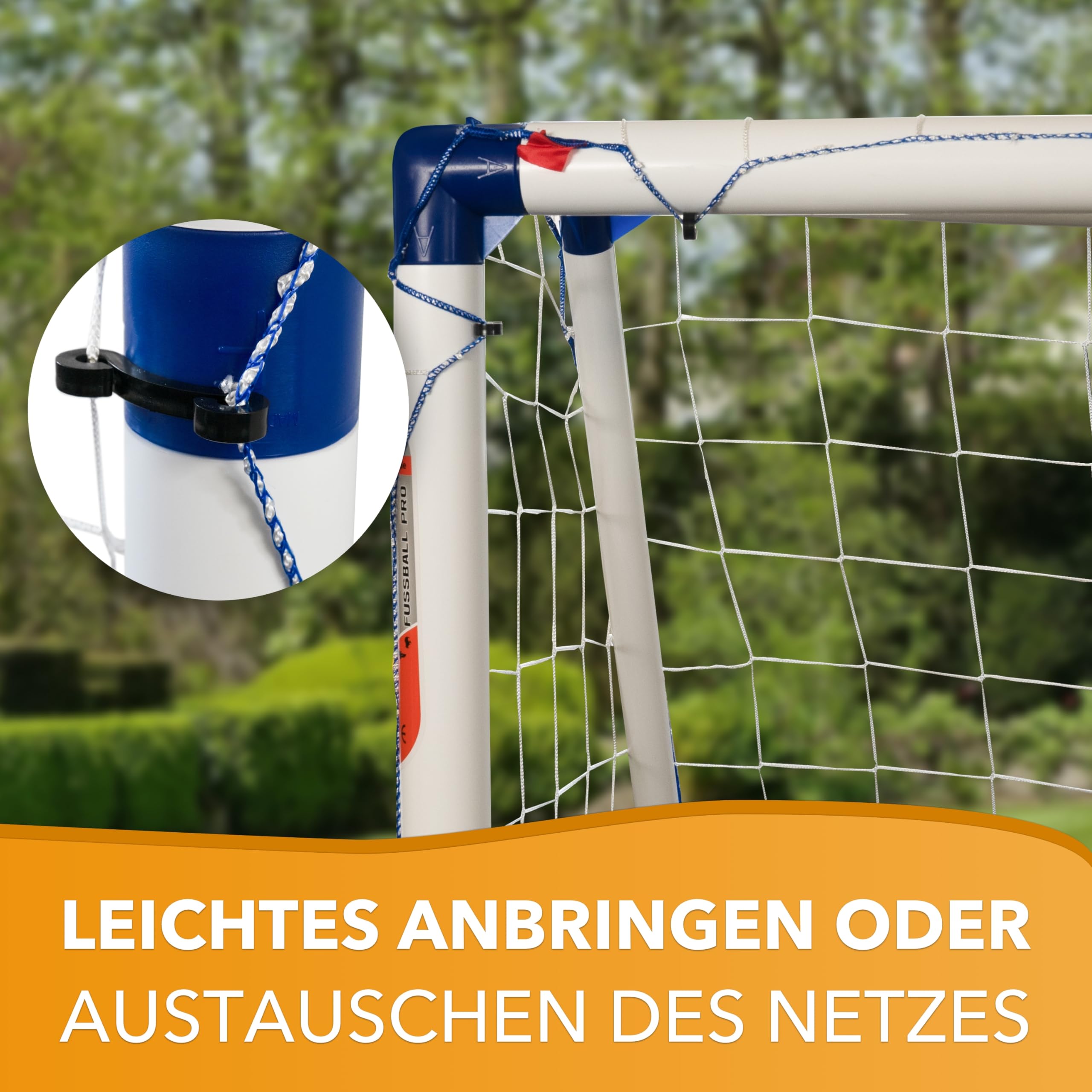 Tornado | PRO Fußballtor für Kinder | Für PU- oder Soft PVC-Bälle geeignet, das perfekte Tor für den Garten aus Kunststoff, Verschiedene Größen: 1x 150x100, 1x 180x130, 1x 244x180, Set 2X 110x90