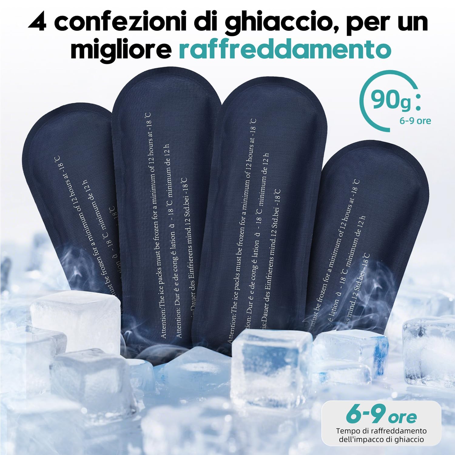 ALLCAMP Borsa Frigo per insulina,organizer portatile per farmaci diabetici,con 4 borsa ghiaccio,porta insulina termico da viaggio,borsa termica per insulina