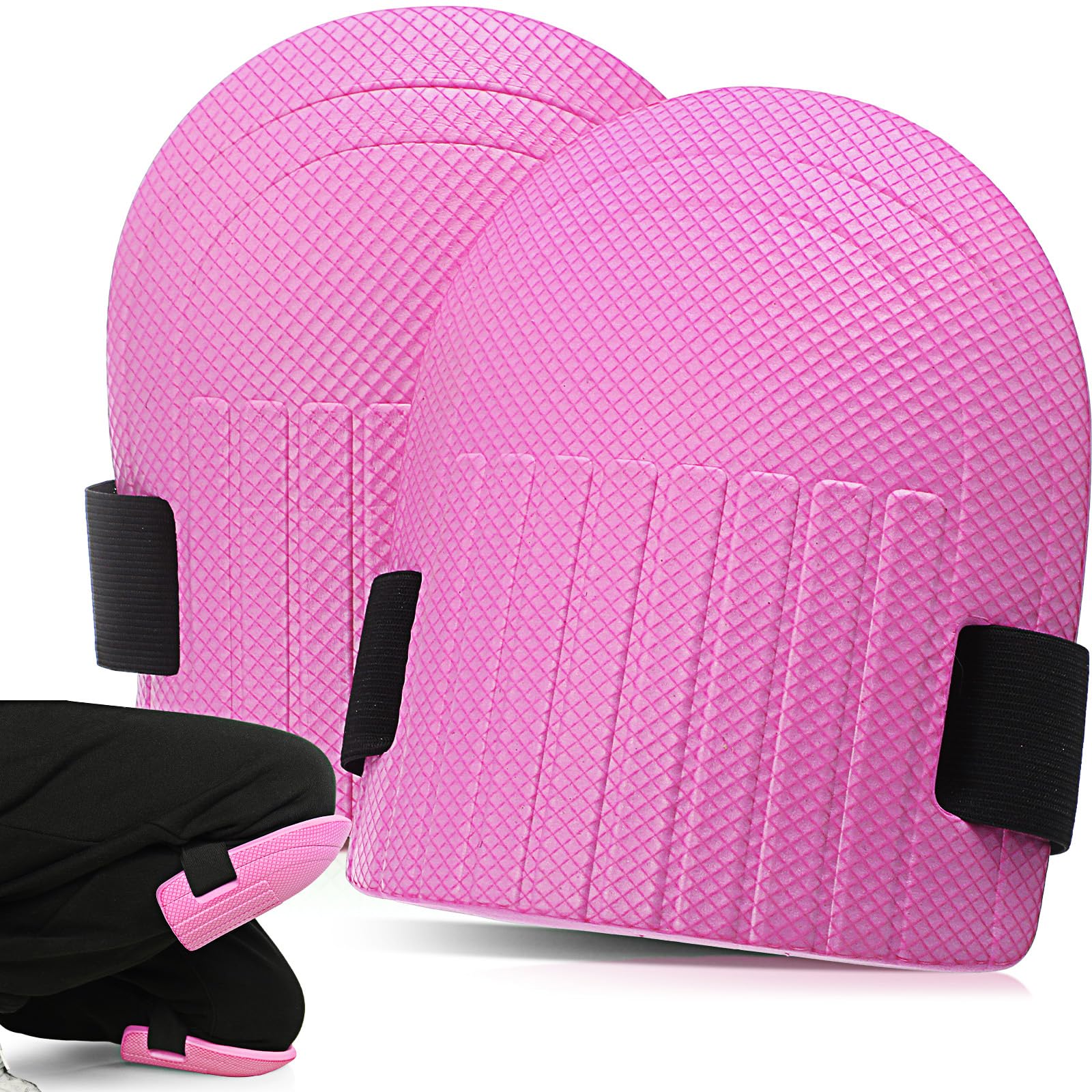 WinnerWhy Rodilleras de jardinería para mujeres y hombres, rodilleras de espuma impermeables ligeras para jardinería y tareas domésticas, rodilleras para jardinería con correas ajustables de velcro