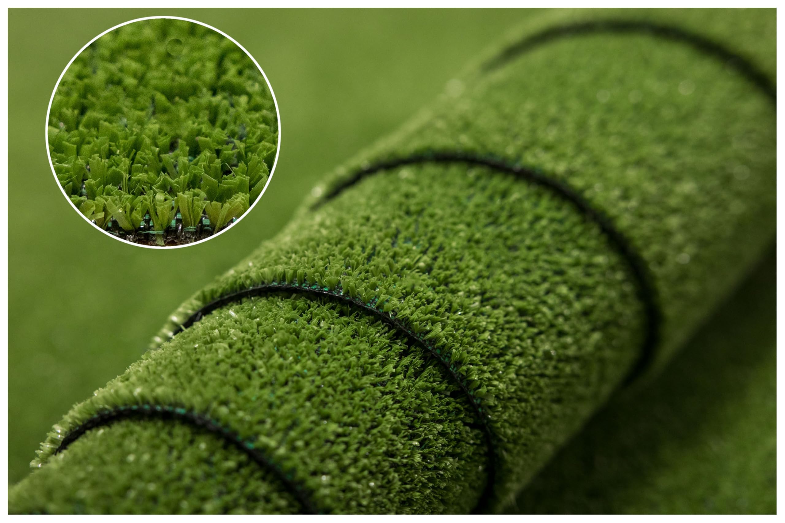 Kunstrasen Ascot New Rasenteppich für Garten Balkone Terrassen Wintergärten 300x300 cm - Höhe: 5 mm Wasserdurchlässig Grün Artificial Grass, Outdoor Kunstrasen Rollrasen mit Meterware
