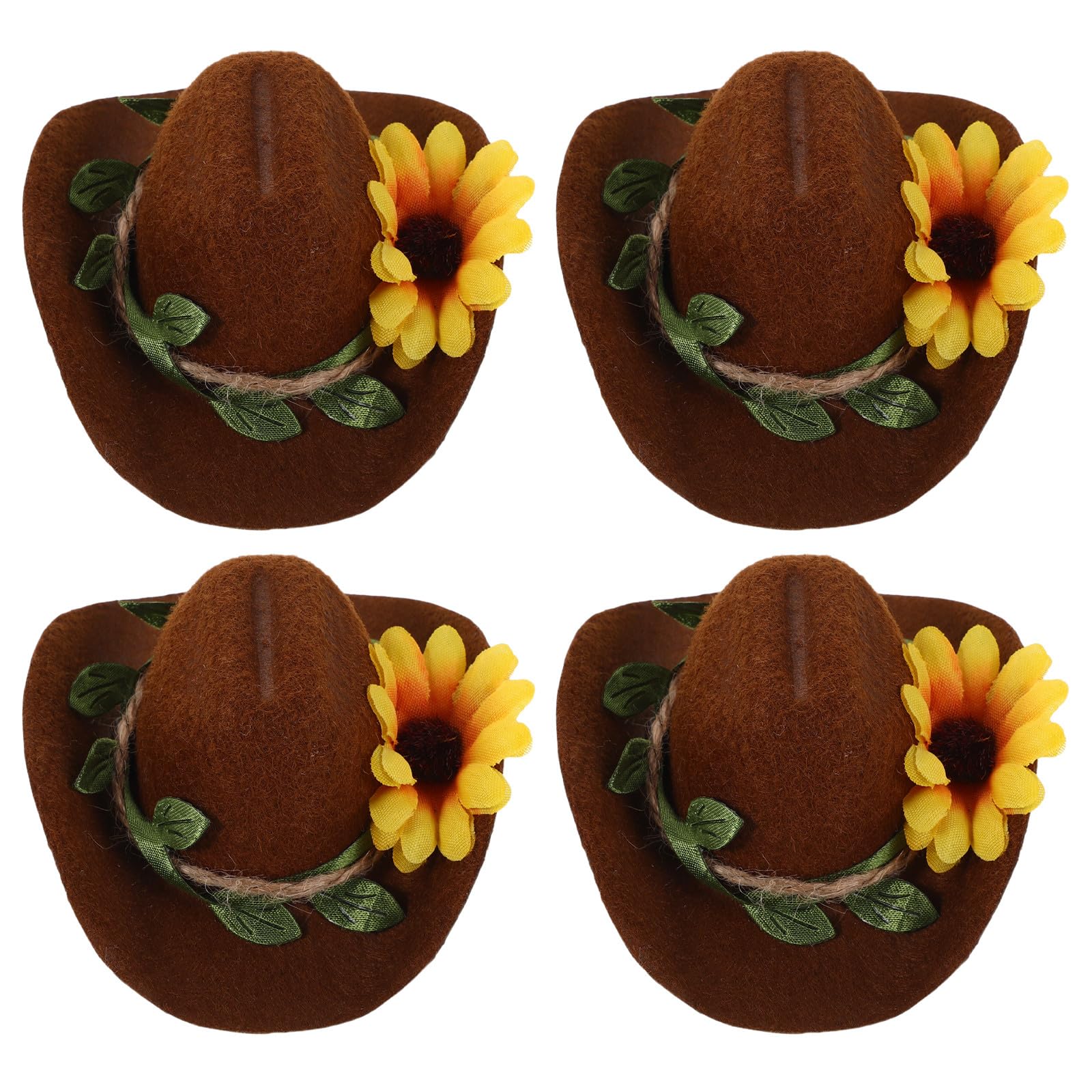 Chapeaux cowboy feutre petits animaux STOBAZA confortables avec décoration fleur