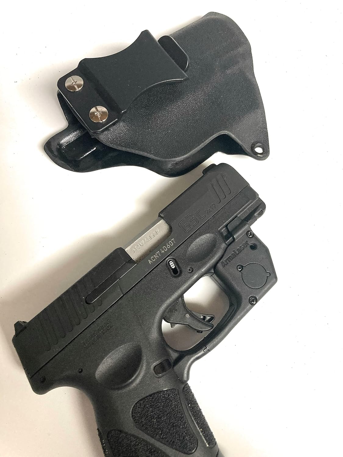 Kydex Holster Compatible with Taurus G3c and Armalaser TR23 Inside Waistband (iwb) Right Hand Draw