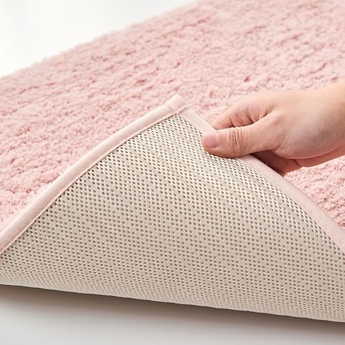 Miniatura 7 de CozeCube Tapete de baño peludo mejorado para baño, antideslizante, de 20 x 32 pulgadas, súper suave, de secado rápido, alfombras de baño de felpa