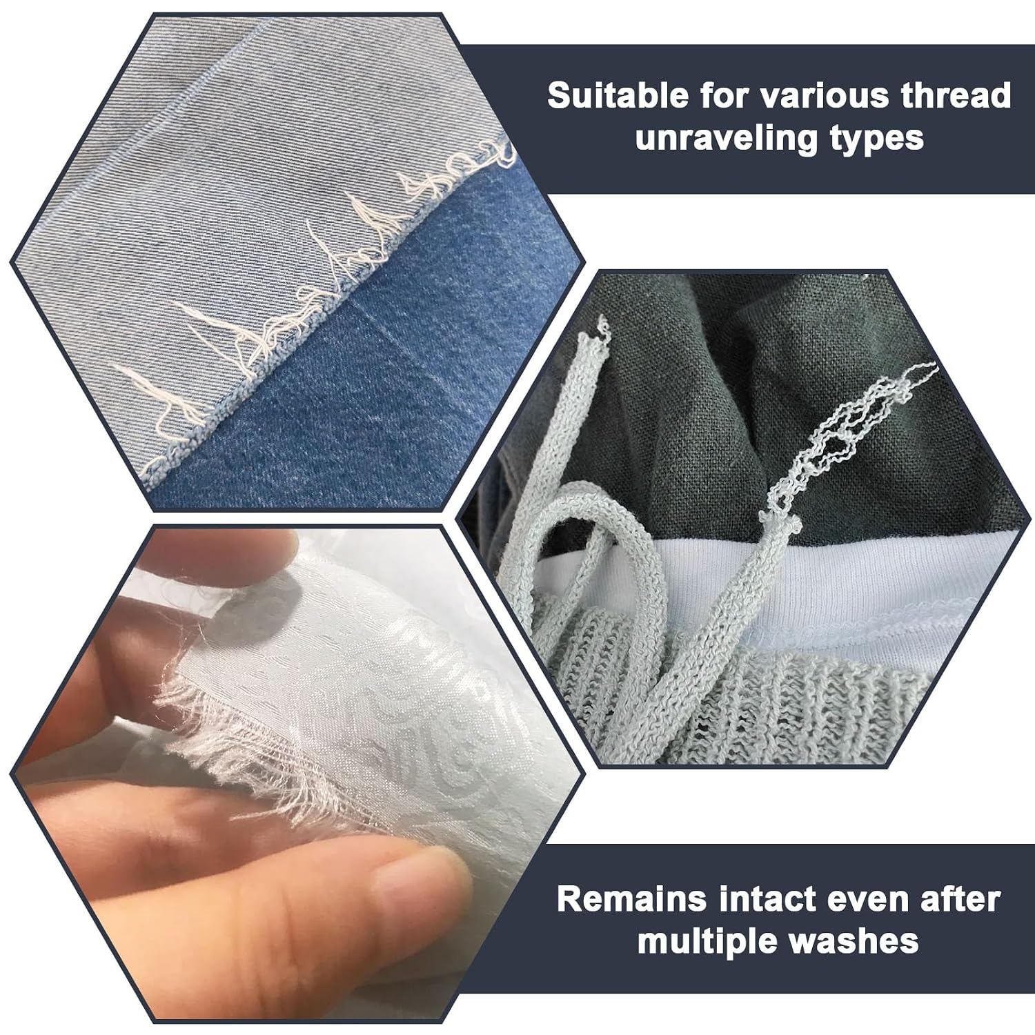 2pcs Fray Stop for Fabric, Prevents Textile from Wearing and Unraveling Includes Precision Applicator Brush, Premium Clear & no fray Fabric Glue for DIY Sewing Crafts, Gift for Handicraft Enthusiasts