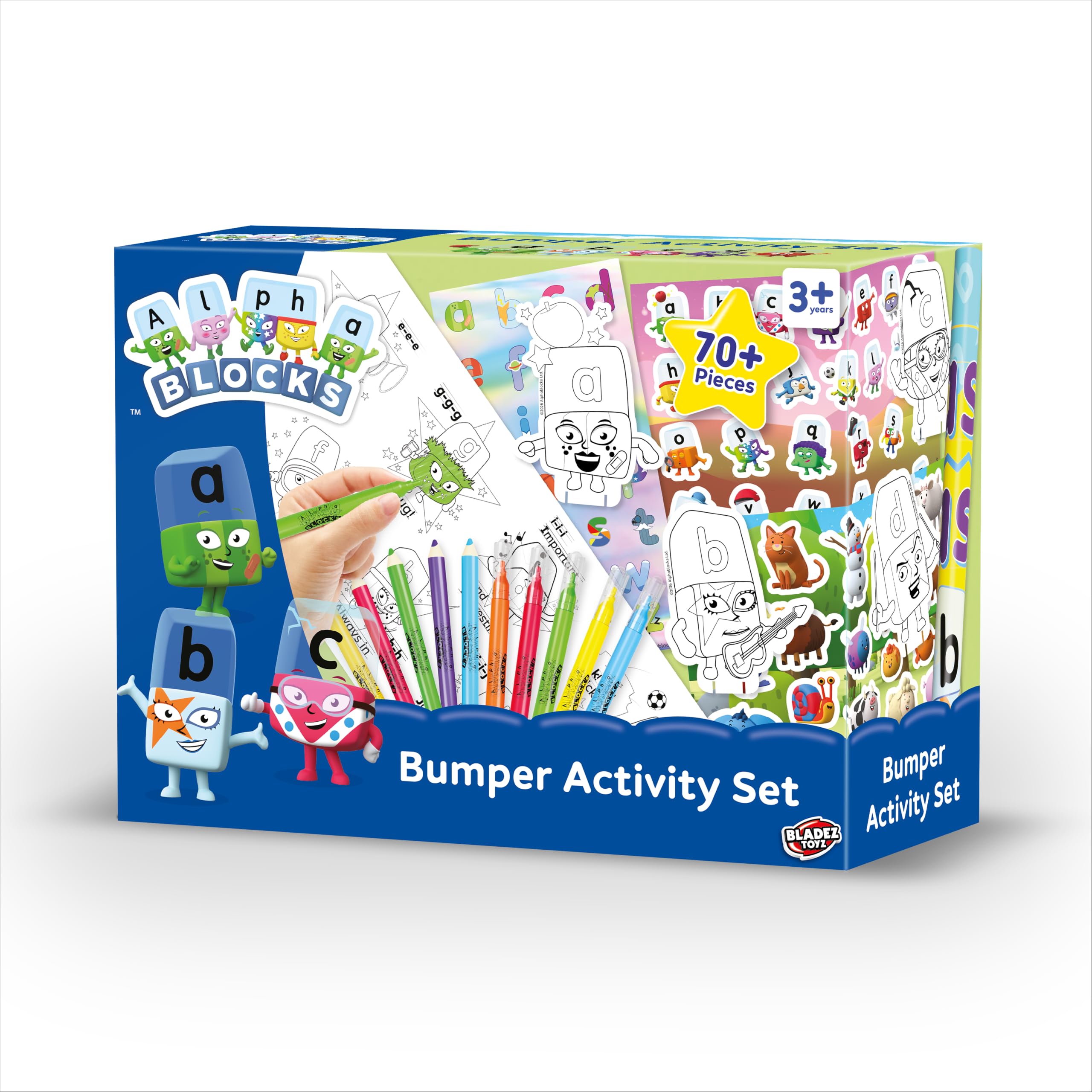 Alphablocks Bumper Activity Set – 70+ Piece Arts & Crafts Kit for Kids