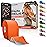Kinesiology Tape-Incredible Support for Athletic Sports and Recovery + Free Taping Guide-Uncut 2 inch 32 feet Roll (Tiger Orange + Free Taping Guide, Pack of 1)