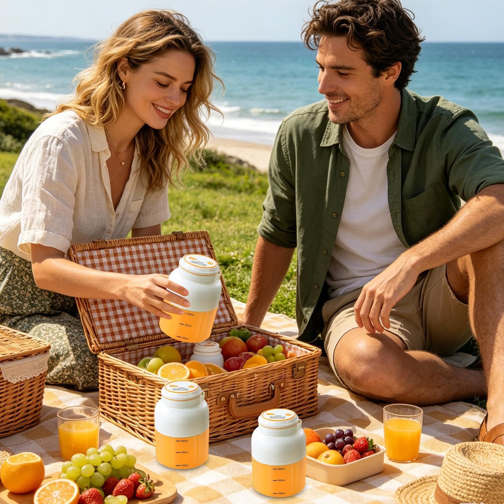 Blender Senza Fili - 1300 ml Macchina Ricaricabile Senza Fili Compatta E Leggera | Blender Portatile Compatto,Per Viaggi Campeggio Escursioni All'aperto Palestra Indoor Cucina Casa Foyer Alimenti E