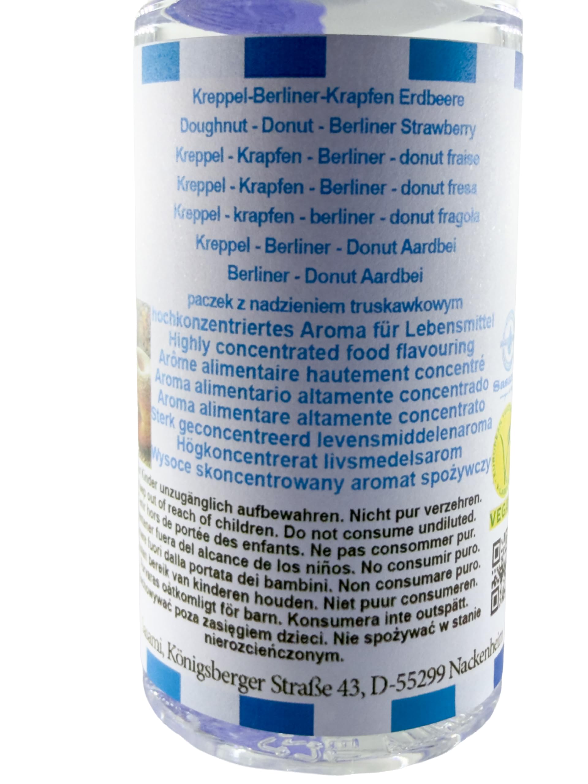 pączek z nadzieniem truskawkowym Aromat Koncentrat - wegański - Sasami - 100ml